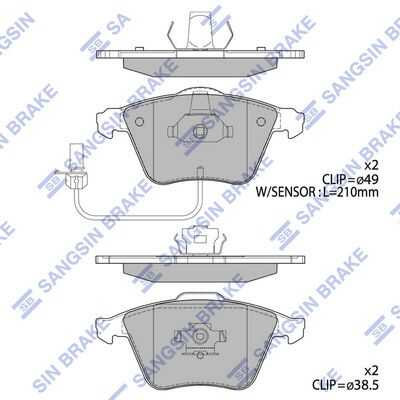 Тормозные колодки дисковые HI-Q SP2112F