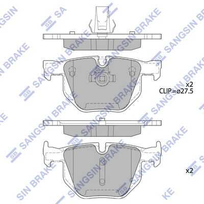 Тормозные колодки дисковые HI-Q SP2157