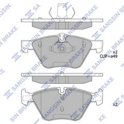 Колодки дисковые передние HI-Q SP2159