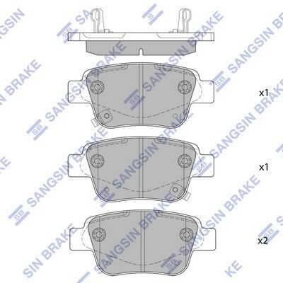 Тормозные колодки дисковые HI-Q SP2184