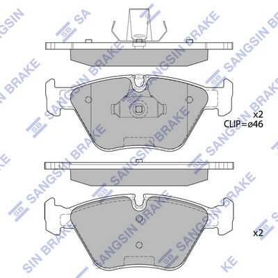 Колодки дисковые передние HI-Q SP2216
