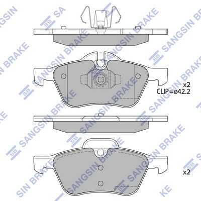 Колодки тормозные передние sp2243 HI-Q SP2243