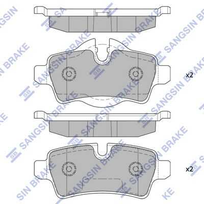 Тормозные колодки дисковые HI-Q SP2246