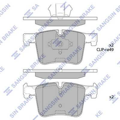 Тормозные колодки дисковые HI-Q SP2344