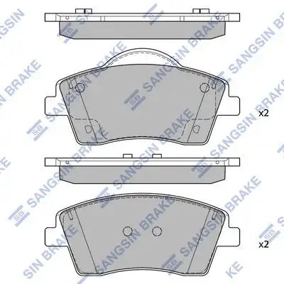 Sp2588 колодки тормозные дисковые передние HI-Q SP2588