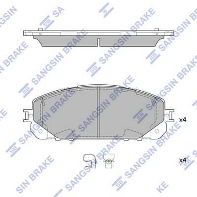 Колодки тормозные HI-Q SP4008