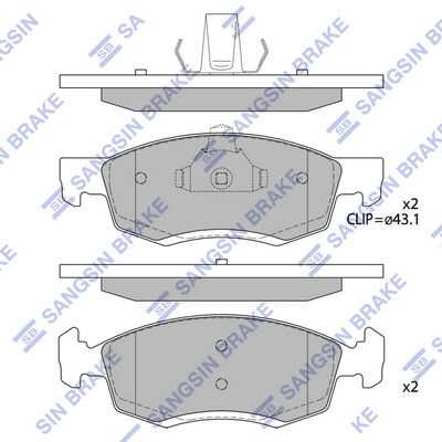 Тормозные колодки дисковые HI-Q SP4099