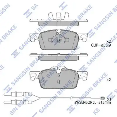 Sp4132 колодки тормозные дисковые передние HI-Q SP4132