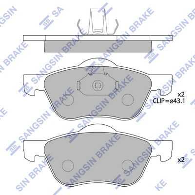Тормозные колодки дисковые HI-Q SP4182
