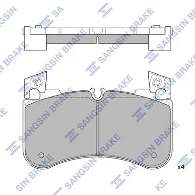 Sp4351 колодки тормозные дисковые передние HI-Q SP4351
