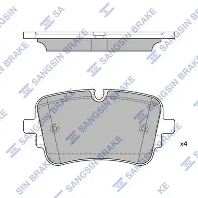Sp4475 колодки торм. дисковые d2365-9123 129x65x16.3 HI-Q SP4475