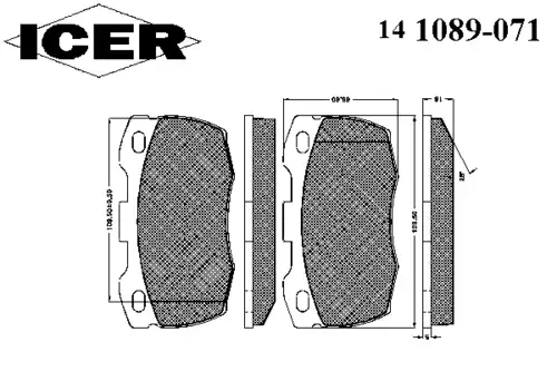 Тормозные колодки ICER 141089