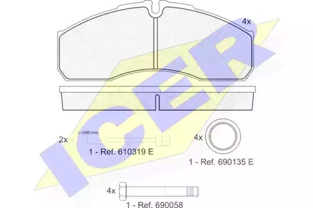 Колодки тормозные дисковые ICER 141499