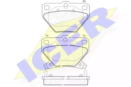 Колодка тормозная дисковая комплект ICER 181607