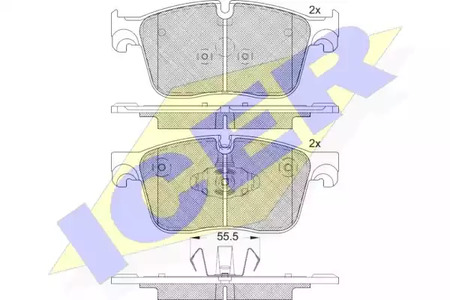 Колодки тормозные ICER 182238