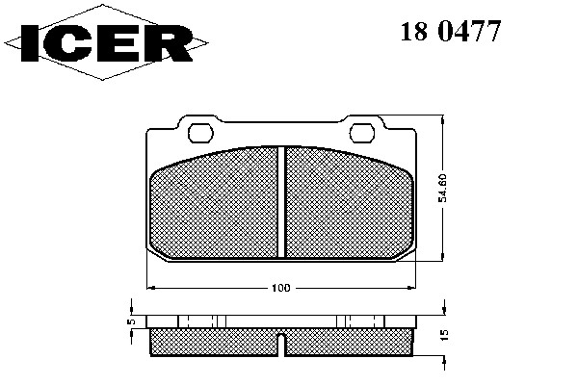 Колодки тормозные дисковые ICER 180477