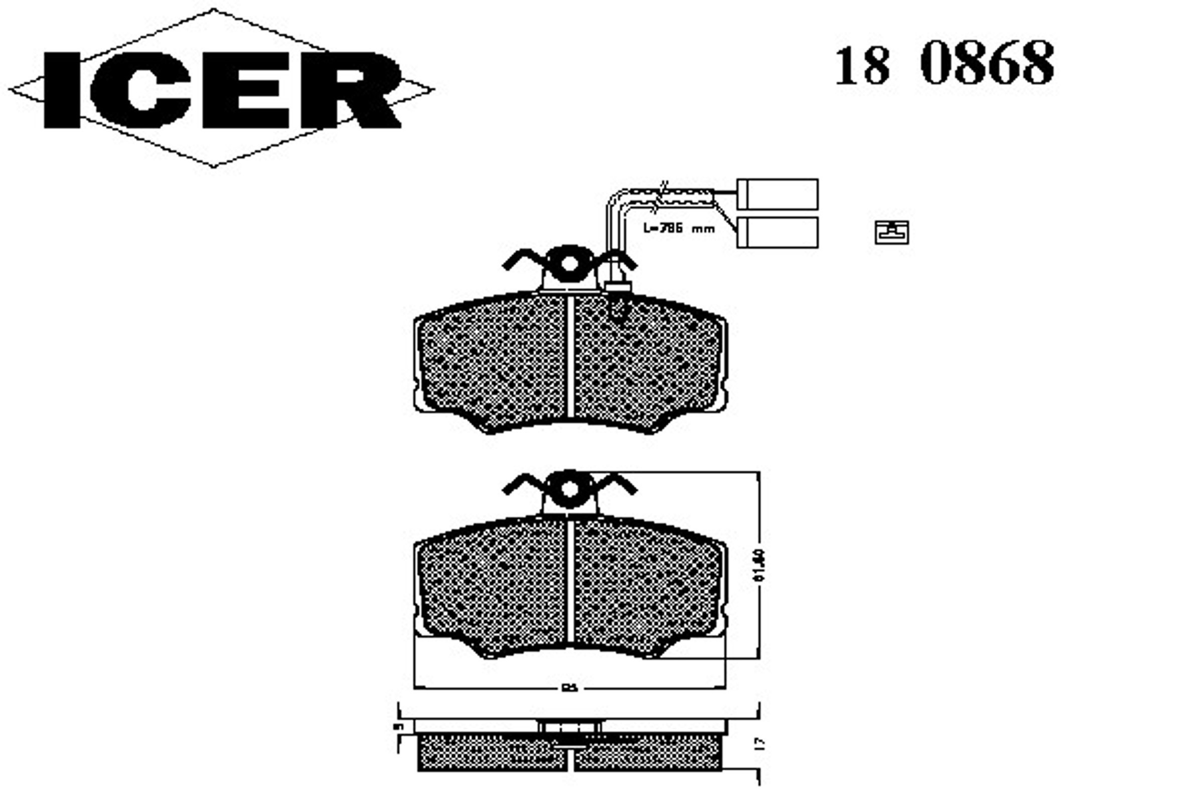 Колодки тормозные дисковые ICER 180868