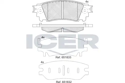 Тормозные колодки ICER 182241