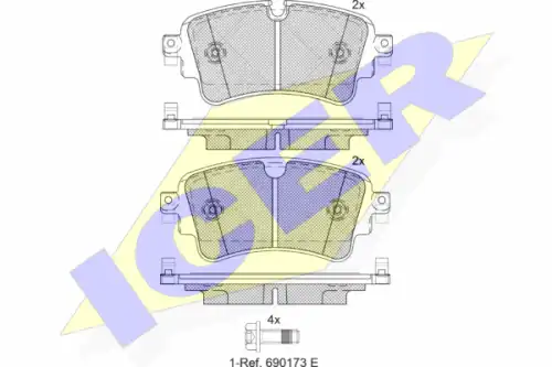 Тормозные колодки ICER 182256