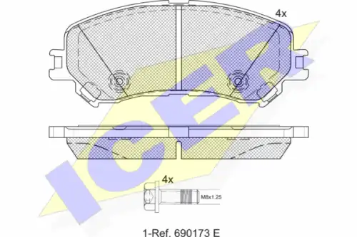 Тормозные колодки ICER 182259
