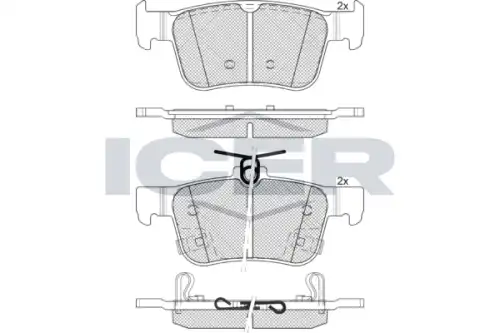 Колодки тормозные дисковые icer ICER 182315