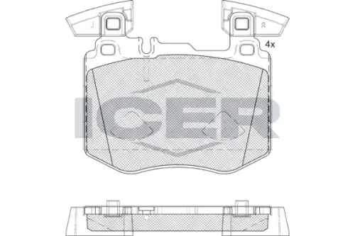 182367 колодки дисковые передние ICER 182367
