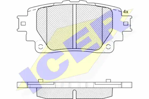 182376 колодки дисковые задние ICER 182376