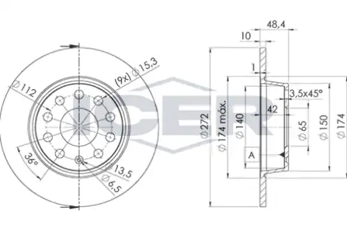 Тормозные диски ICER 78BD5637-2