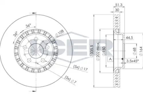 Тормозные диски ICER 78BD7301-2