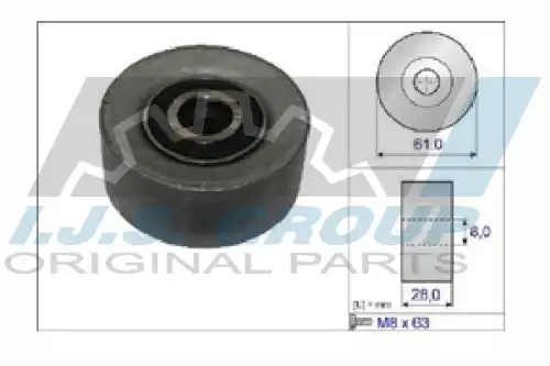 Ролик промежуточный ремня грм opel IJS GROUP 93-1347