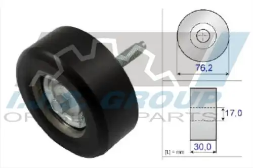 Ролик промежуточный поликлинового ремня ford fiesta/fusion/ mondeo/transit 1.8i/2.0i/2.3i 00- IJS GROUP 93-2140