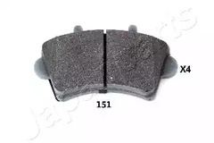 Колодки тормозные дисковые JAPANPARTS PA-151AF