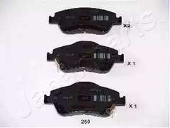 Тормозные колодки JAPANPARTS PA-250AF