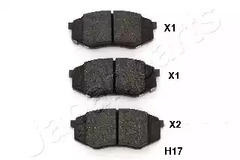 Тормозные колодки JAPANPARTS PA-H17AF