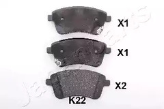 Тормозные колодки JAPANPARTS PA-K22AF
