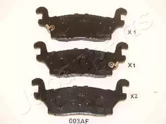 Комплект тормозных колодок дискового тормоза JAPANPARTS PP-003AF