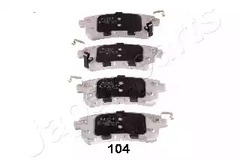 Колодки тормозные дисковые JAPANPARTS PP-104AF