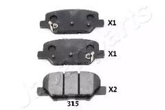 Тормозные колодки JAPANPARTS PP-315AF