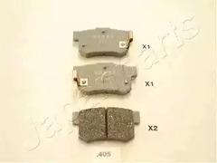 Комплект тормозных колодок дискового тормоза JAPANPARTS PP-405AF