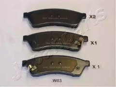 Колодки тормозные дисковые JAPANPARTS PP-W03AF
