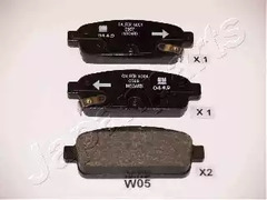 Тормозные колодки JAPANPARTS PP-W05AF