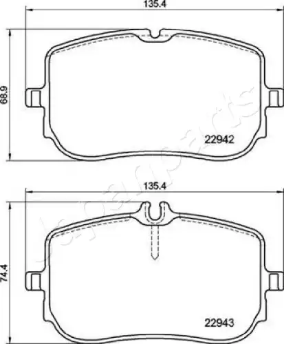 Колодки тормозные дисковые /комплект 4 шт/ JAPANPARTS PA-0551AF