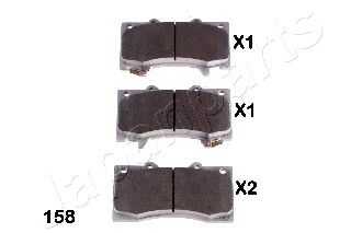 Колодки тормозные дисковые /комплект 4 шт JAPANPARTS PA-158AF