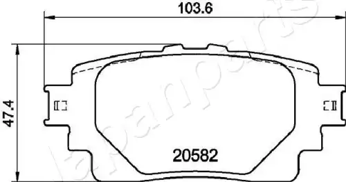 Колодки тормозные дисковые /комплект 4 шт/ JAPANPARTS PP-264AF