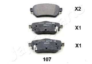 Тормозные колодки дисковые JAPANPARTS PP107AF