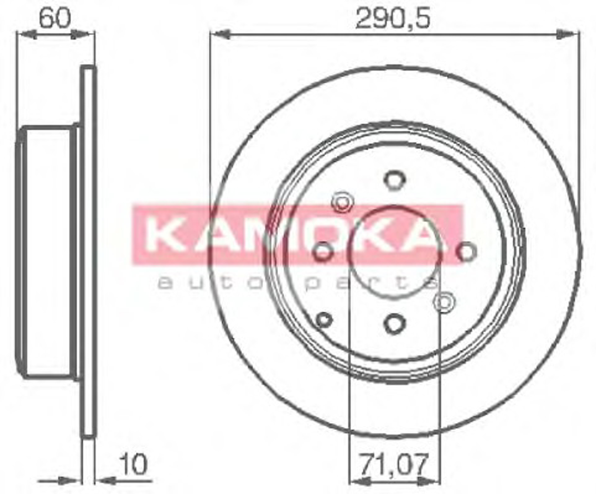 Диск тормозной KAMOKA 1031738