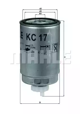 Топливный фильтр MAHLE/KNECHT KC17D