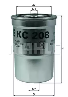 Топливный фильтр MAHLE/KNECHT KC208