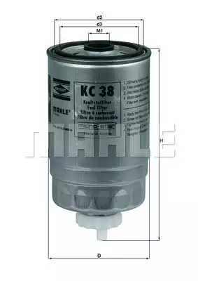 Топливный фильтр MAHLE/KNECHT KC38