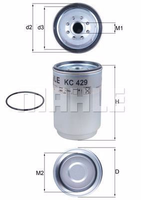 Фильтр топливный MAHLE/KNECHT KC429D